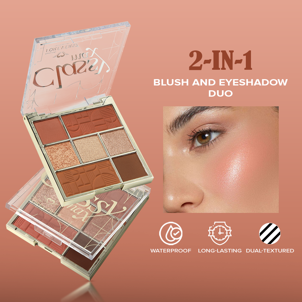 Classy Max 2 Color Blush + 5 Color Eyeshadow Palette