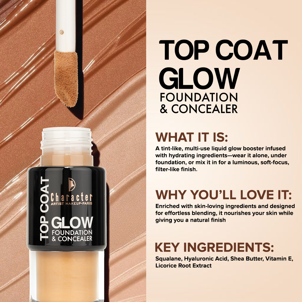 Character Top Coat Glow Foundation and Concealer