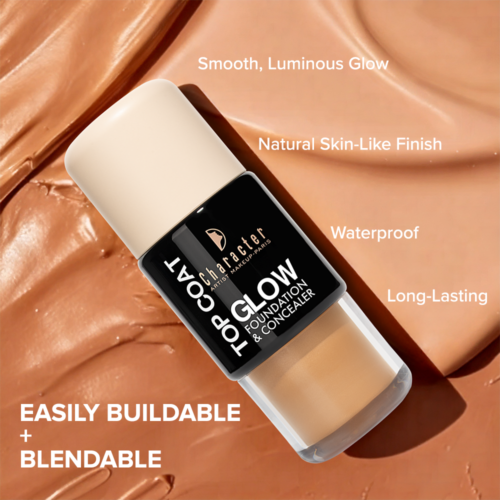 Character Top Coat Glow Foundation and Concealer